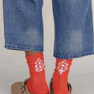 NWT New Free People Movement Last Lap Socks O/S Tomato Red $20